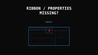 Missing Top Ribbon / Toolbar, Properties in Revit