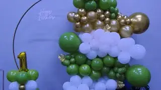 Green, Gold and White Balloon Decorations||LordzLoveDiy #balloon #balloondecoration