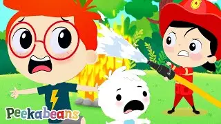Firefighters Rescue Team Song | Learn about Firefighters @PeekabeansKidsSongs
