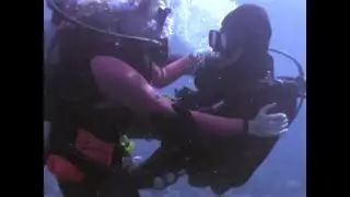 Female diver attacked by male diver! [scuba fight]