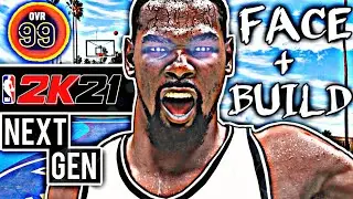 KEVIN DURANT FACE CREATION 2K21 NEXT GEN + KEVIN DURANT BUILD 2K21 NEXT GEN !!!