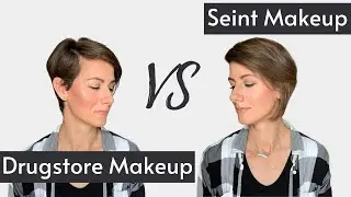Drugstore Makeup Versus Seint Makeup
