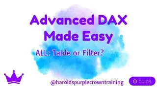 Advanced Dax Made Easy:   ALL: Table or Filter?   Grand Totals in Power BI DAX