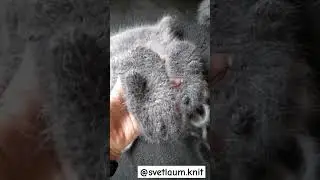 Вязаный детский комплект. Чепчик Котенок, носочки, варежки. #вязание#чепчик