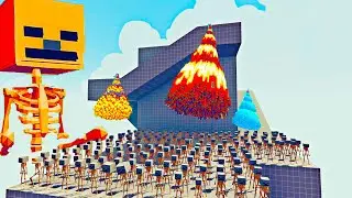 200x MINECRAFT SKELETON VS 4x EVERY GOD - Totally Accurate Battle Simulator TABS