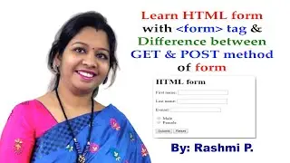 HTML Forms with form tag for Beginners || Lecture 01 || Difference between GET & POST Method