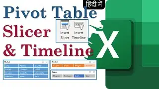 Excel in Hindi- Pivot Table Slicer & Timeline Filter