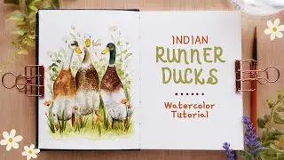 Indian Runner Ducks: Drawing to Painting Tutorial with Watercolors