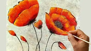 Easy Modern 3D Flower Painting | Quick & Simple Textured Wall Art Tutorial