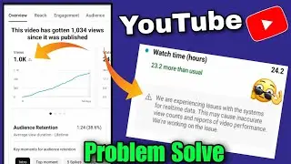 We are experiencing issues with thesystem for real time data | real time data problem on yt studio