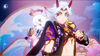 Didn't know Itto can sing this well, Paimon on ther other hand... | Genshin Impact 4.6 (EN)