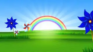 Детский футаж радуга Rainbow Rising HD