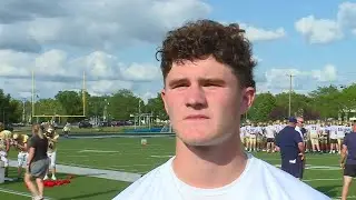 Thomas Poiry full interview at Bishop Dwenger Saints football practice on 8/8/24
