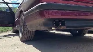 BMW E34 525 выхлоп EISENMANN exhaust sound 