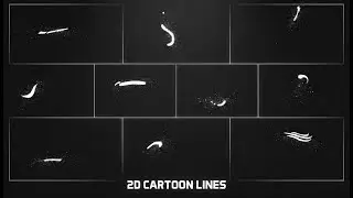 Green Screen 2D FX Cartoon Shape Lines | Motion Graphics for Edits