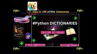 #python🐍#1️⃣1️⃣ different ways of creating dictionary in python#dictionary#list#tuples#sets #program