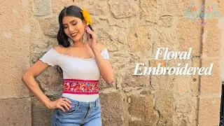 Floral Embroidered Belt