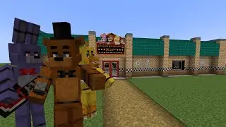 Building Freddy Fazbear's Pizza (Fnaf 1) [Management Wanted Minecraft Mod]