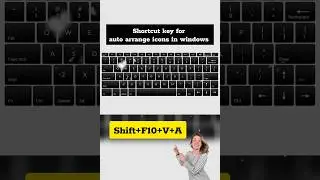 Shortcut key for auto arrange icons in windows || How to desktop auto arrange icons 