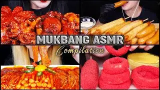 Mukbang ASMR Compilation Eating Hot Cheetos Onion Ring | Spicy Enoki Mushrooms | Yosii ASMR