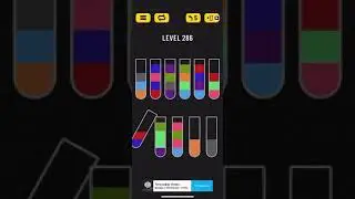 Прохождение Water Sort Puzzle level 286 👍🏻👍🏻👍🏻
