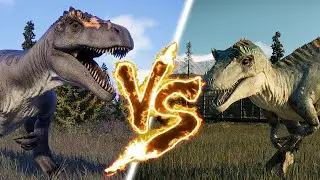 Megalosaurus vs. Qianzhousaurus | Dinosaur battle | Jurassic World Evolution 2