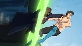Invincible vs Angstrom Full Fight Scene Marks First Kill Season 2 Episode  8