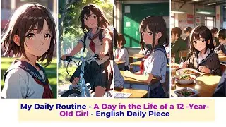 My Daily Routine | A Day in the Life of a 12-Year-Old Girl | English Daily Piece