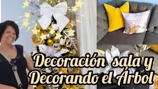 Decoración  De Sala para navidad  2024/cómo decorar el árbol de navidad#navidad2024 #decor