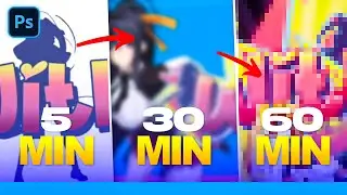 Photoshop Challenge: 5 Minutes vs 30 Minutes vs 1 Hours