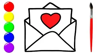 How To Draw A Cute Envelope with Love Heart EASY