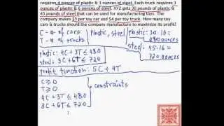 Linear Programming: Part 02: Constraints, Feasible Sets, & Objective Functions