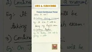 Use of future Continuous tense. #shorts  #tenses #englishgrammar