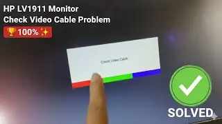 HP LV1911 Monitor Check Video Cable Problem 💯 Solved