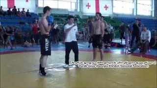 Khridoli fighter Zurab Jojua(Georgia) vs fighter from Azerbaijan.Black Sea Cup 2015.Final.
