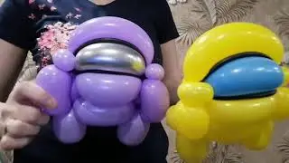 Космическая фигура из воздушных шаров, among as