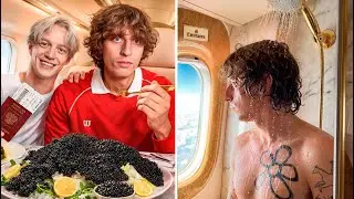 We got on a PLANE FOR BILLIONAIRES (1st Class Emirates for 1,500,000₽)