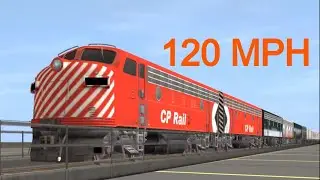 [Trainz] EMD F7 Locomotive Speed Test (120 MPH!)
