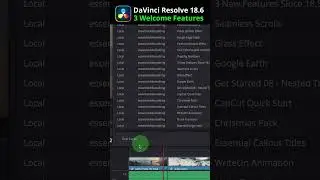 New Features in DaVinci Resolve 18.6 #davinciresolve18