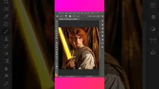 How to sword glow effect in Photoshop #shorts