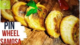 | PINWHEEL SAMOSA RECIPE | ALOO BHAKARWADI | VEGETABLE SAMOSA | POTATO PINWHEEL |