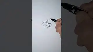 Easy way to Draw a Hand #drawing #shortvideo #shorts #short #creative
