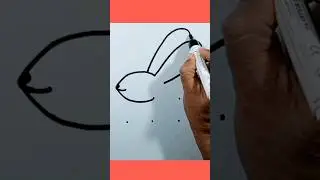 Rabbit drawing  🐰 6 dots 