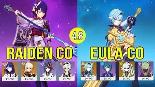Raiden C0 Hypercarry & Eula C0 hyperbloom Spiral AByss Floor 12 Genshin Impact