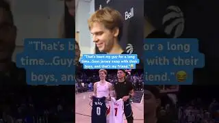 Gradey on doing that iconic jersey swap with Anthony Black ☠️