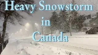 Roads have been blocked due to heavy snowstorms in Canada |