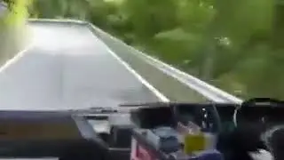 Chinese bus driver drifting down mountain with bus full of passengers