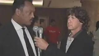 Howard Stern reporter Gary Garver interviews the Rev. Jesse Jackson