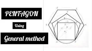 PENTAGON 2 - Using general principle of a polygon in | Technical drawing | Engineering drawing