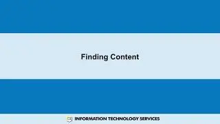 Drupal and Accessibility: 3 - Finding Content